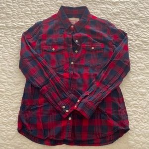 Red and blue womens flannel